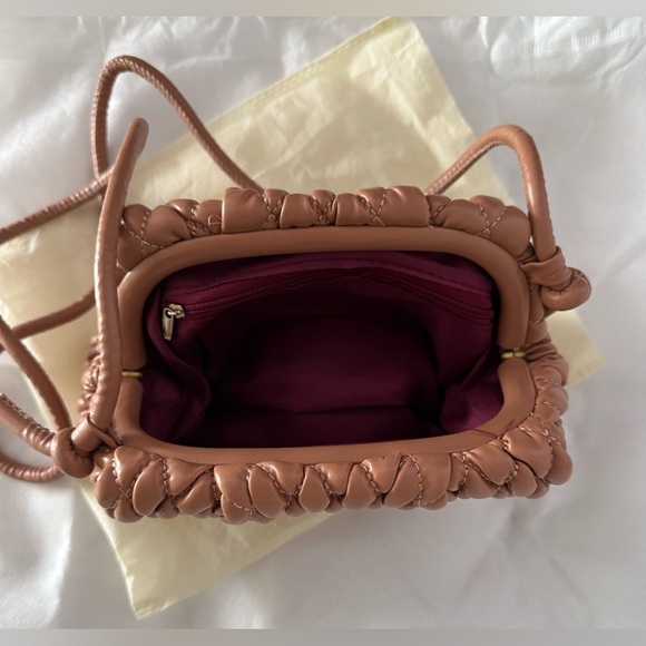 Designer Inspo Tan Crossbody Pouch - Picture 3 of 10